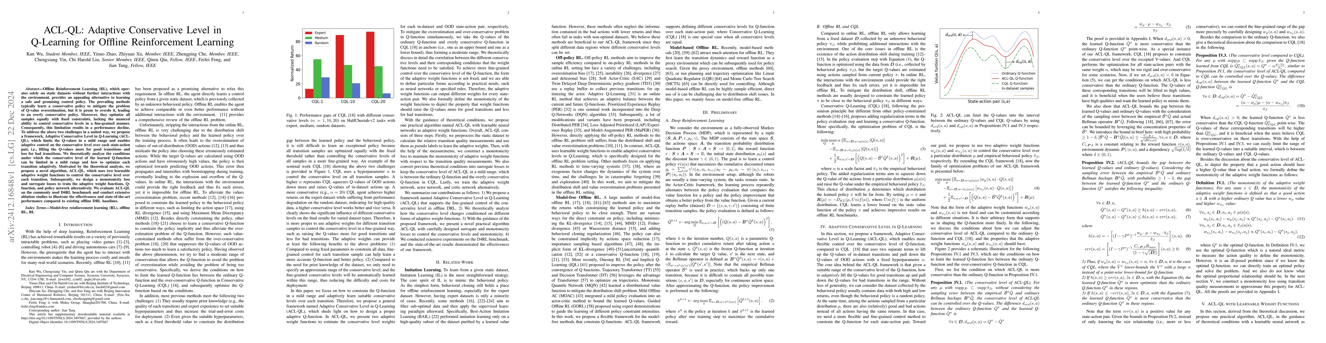 Thumbnail for ACL-QL: Adaptive Conservative Level in Q-Learning for Offline
  Reinforcement Learning
