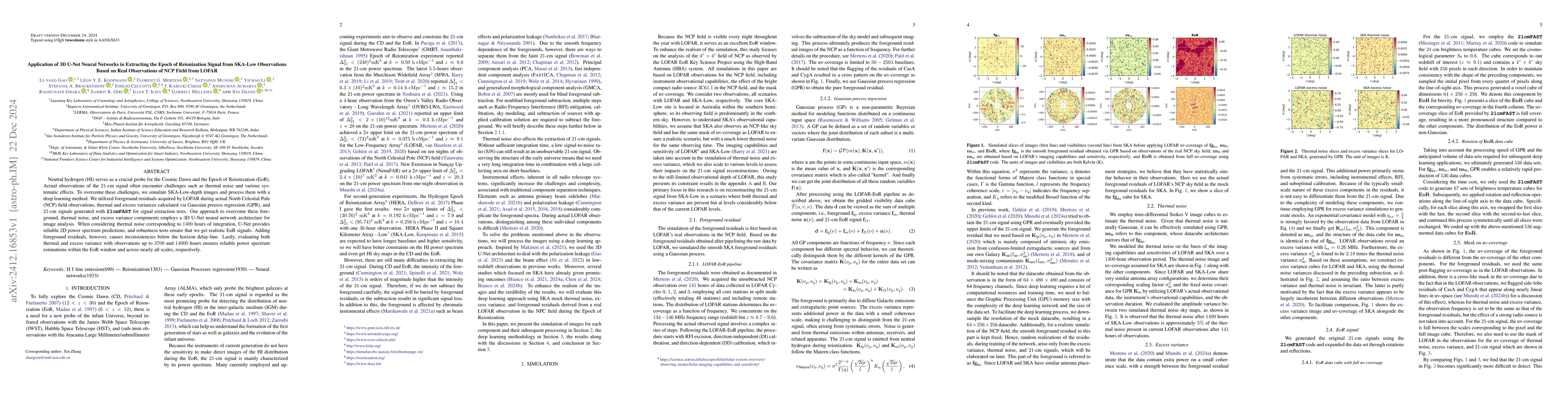 Thumbnail for Application of 3D U-Net Neural Networks in Extracting the Epoch of
  Reionization Signal from SKA-Low Observations Based on Real Observations of
  NCP Field from LOFAR