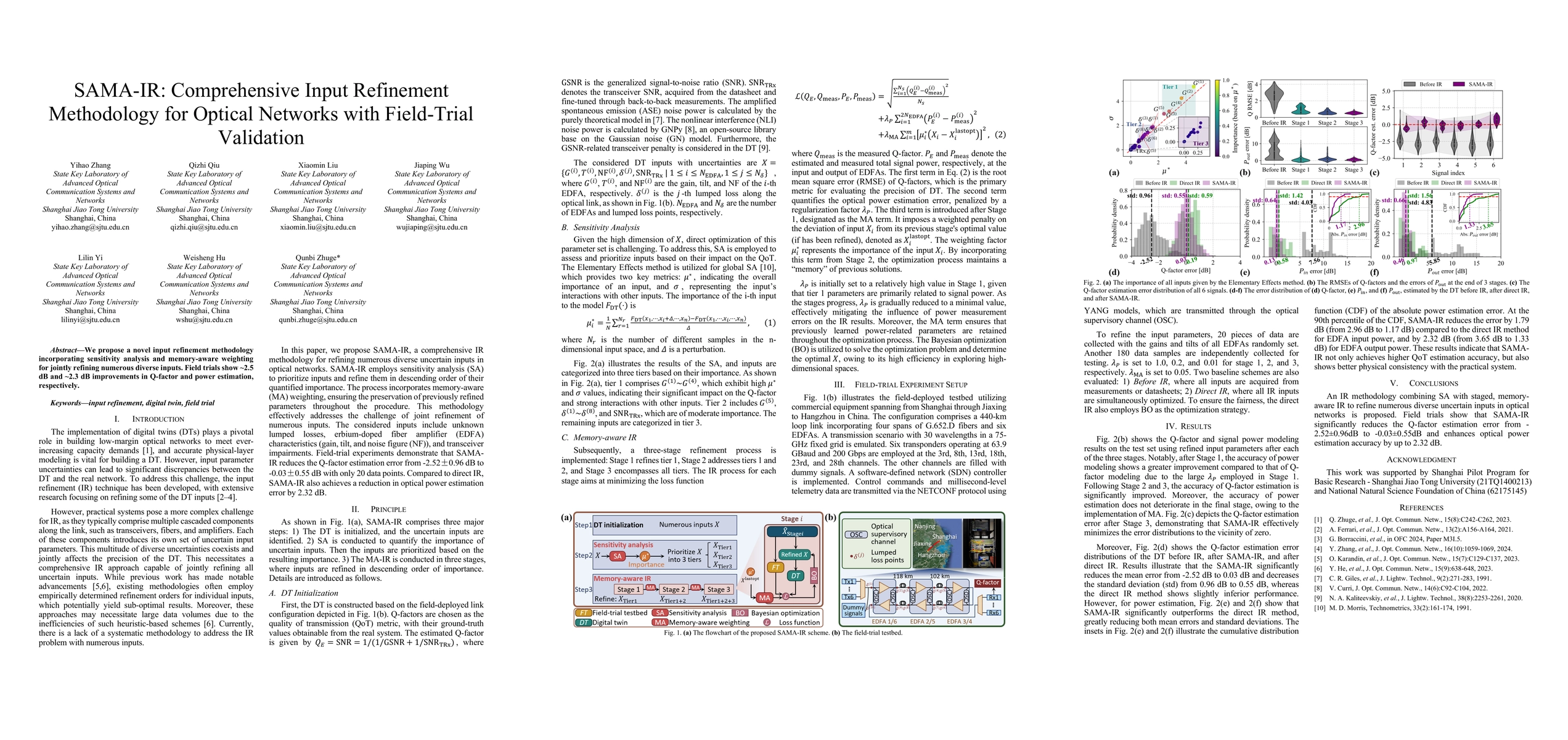Thumbnail for SAMA-IR: comprehensive input refinement methodology for optical networks
  with field-trial validation