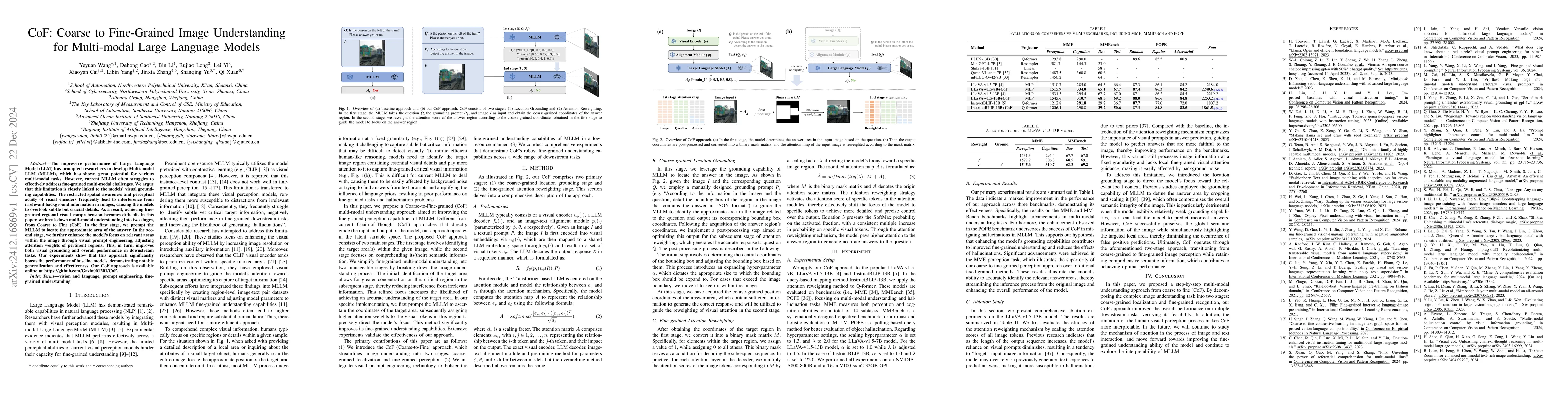 Thumbnail for CoF: Coarse to Fine-Grained Image Understanding for Multi-modal Large
  Language Models
