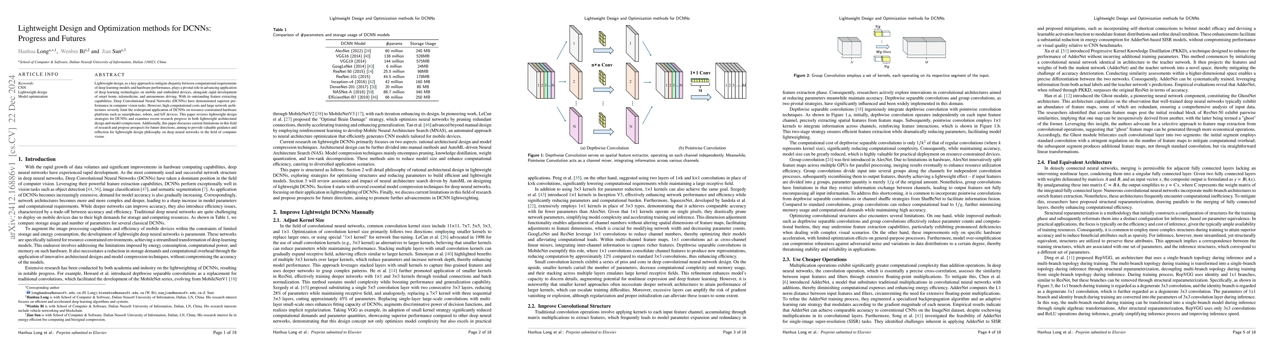 Thumbnail for Lightweight Design and Optimization methods for DCNNs: Progress and
  Futures