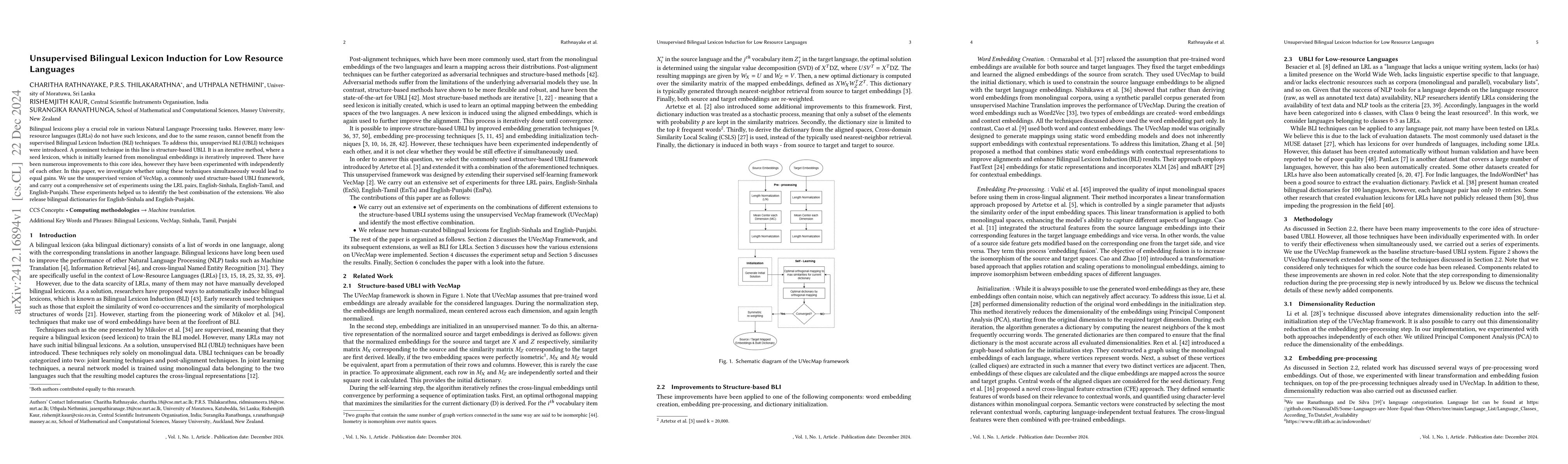 Thumbnail for Unsupervised Bilingual Lexicon Induction for Low Resource Languages