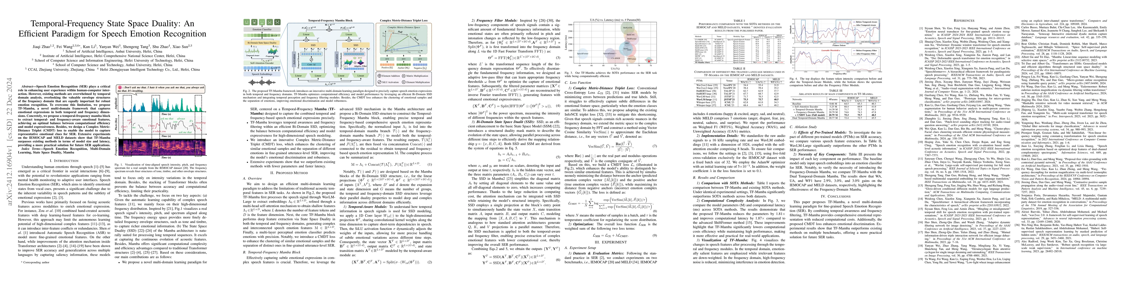 Thumbnail for Temporal-Frequency State Space Duality: An Efficient Paradigm for Speech
  Emotion Recognition