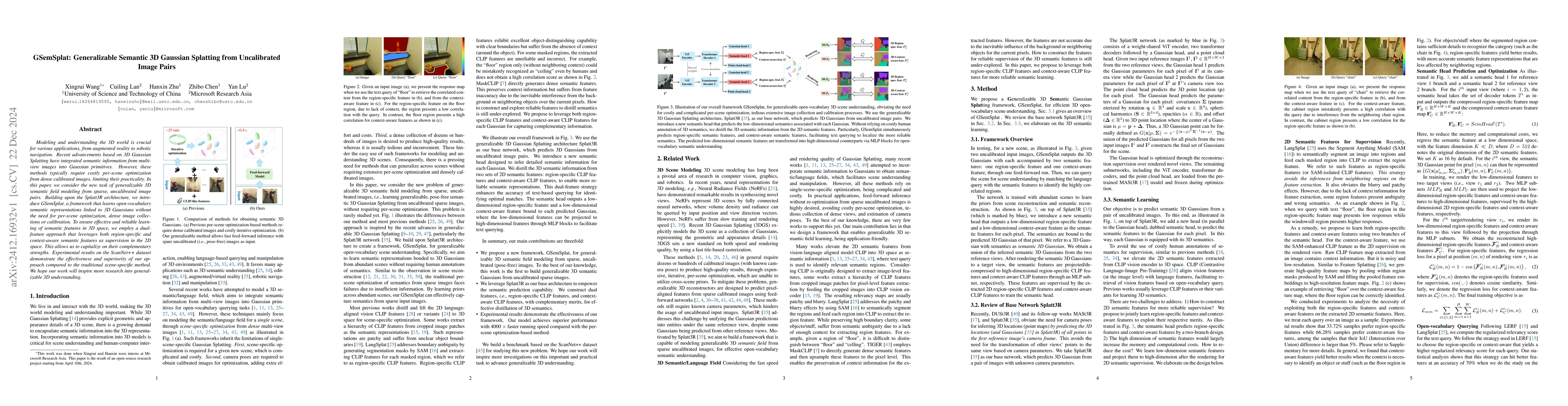 Thumbnail for GSemSplat: Generalizable Semantic 3D Gaussian Splatting from
  Uncalibrated Image Pairs