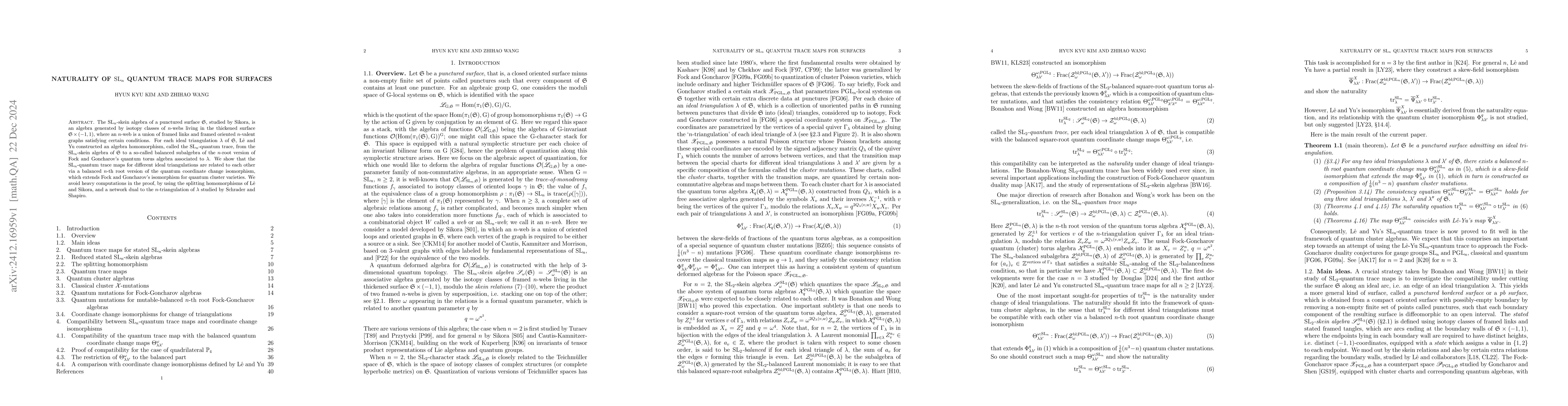 Thumbnail for Naturality of ${\rm SL}_n$ quantum trace maps for surfaces