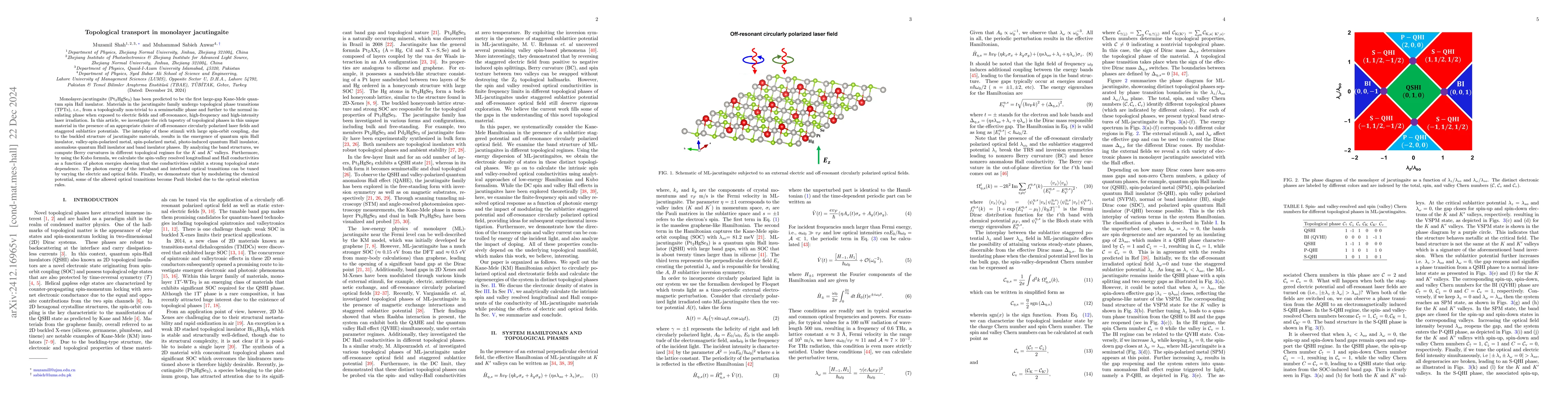 Thumbnail for Topological transport in monolayer jacutingaite