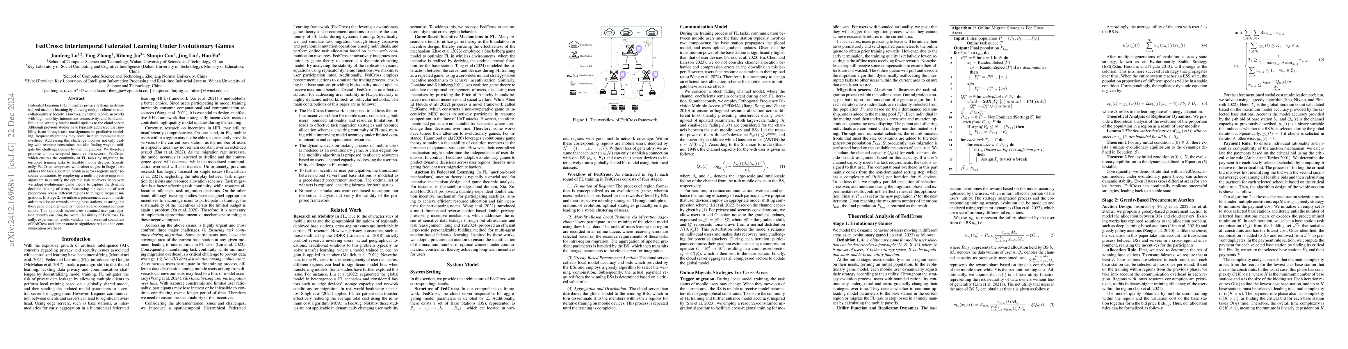 Thumbnail for FedCross: Intertemporal Federated Learning Under Evolutionary Games