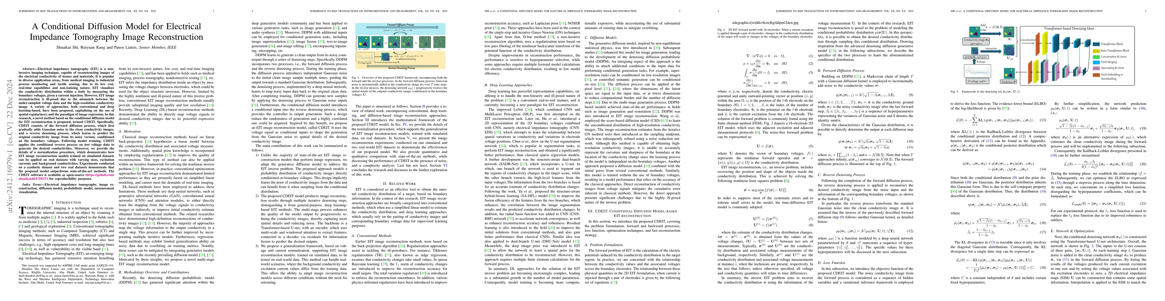 Thumbnail for A Conditional Diffusion Model for Electrical Impedance Tomography Image
  Reconstruction