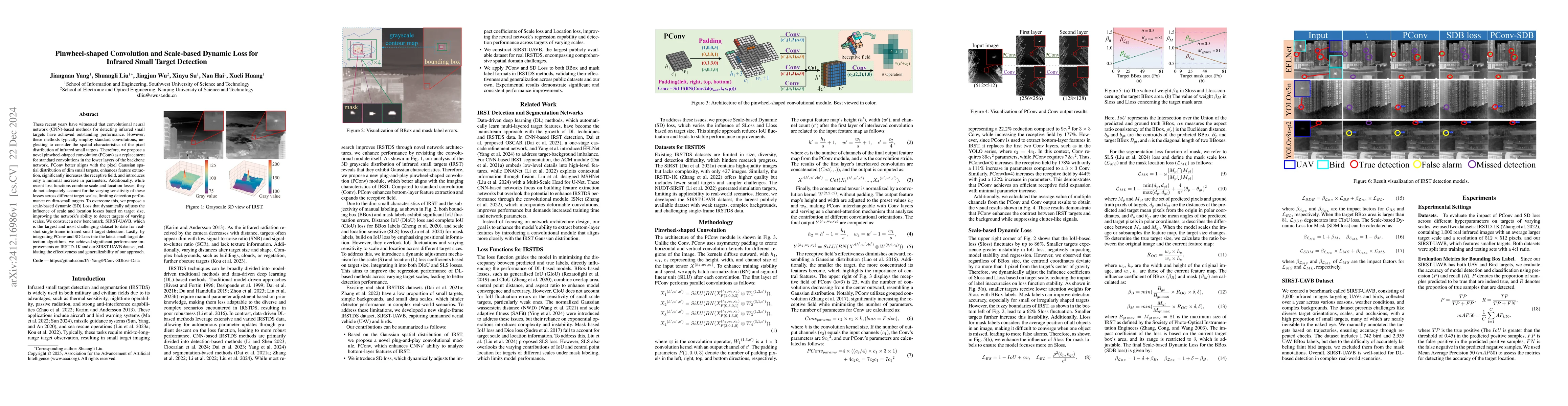 Thumbnail for Pinwheel-shaped Convolution and Scale-based Dynamic Loss for Infrared
  Small Target Detection