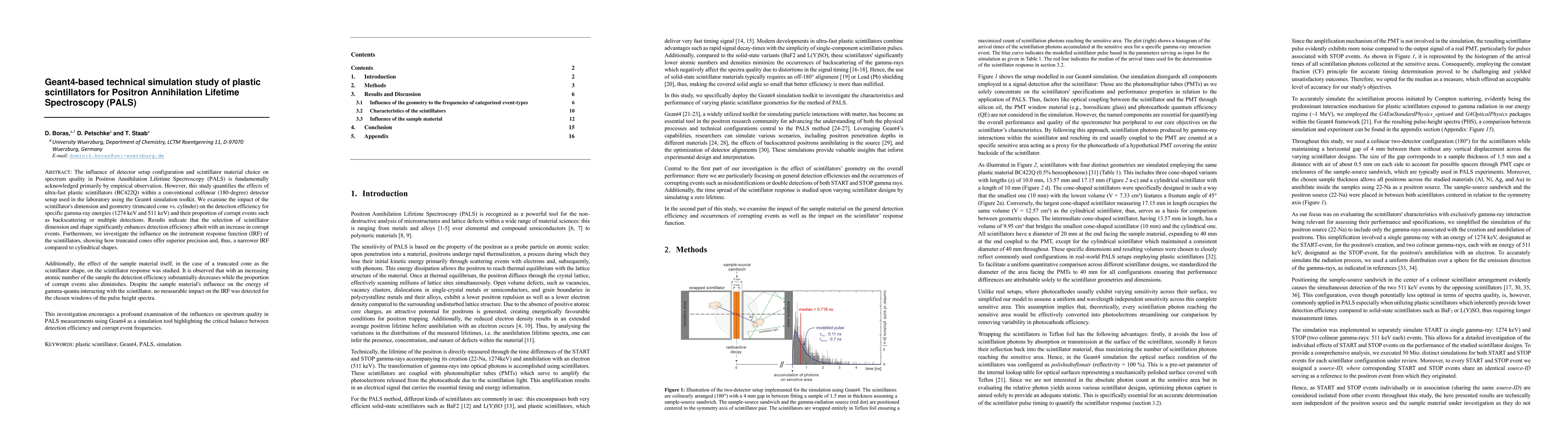 Thumbnail for Geant4-based technical simulation study of plastic scintillators for
  Positron Annihilation Lifetime Spectroscopy (PALS)