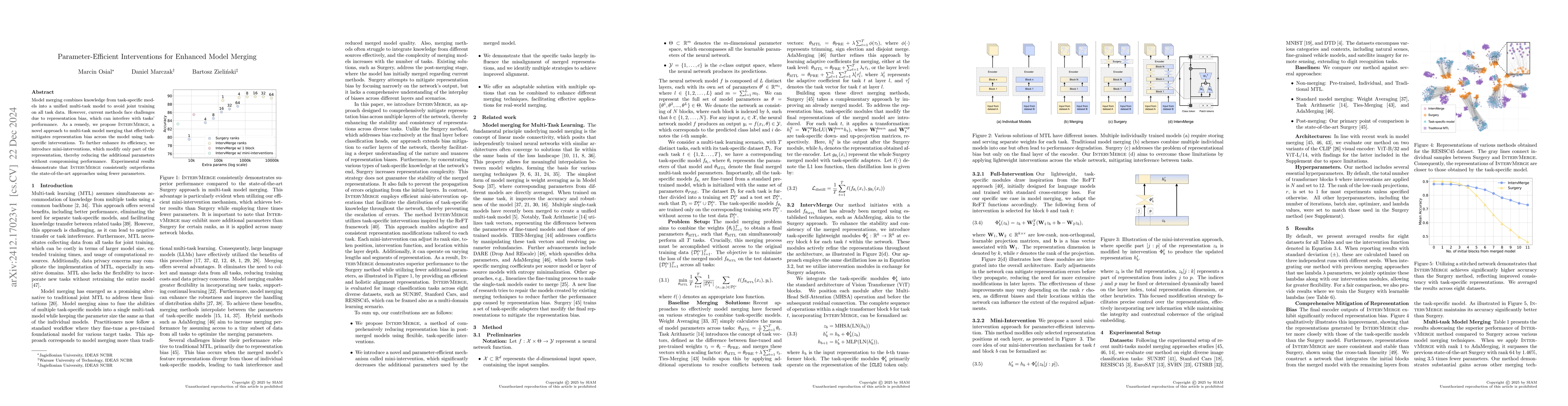 Thumbnail for Parameter-Efficient Interventions for Enhanced Model Merging