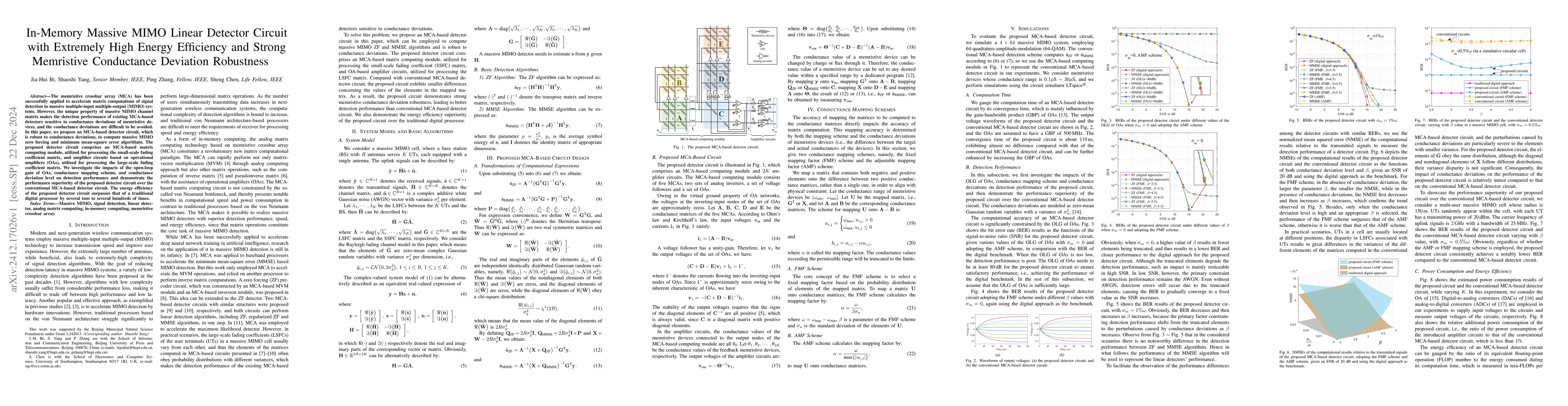 Thumbnail for In-Memory Massive MIMO Linear Detector Circuit with Extremely High
  Energy Efficiency and Strong Memristive Conductance Deviation Robustness