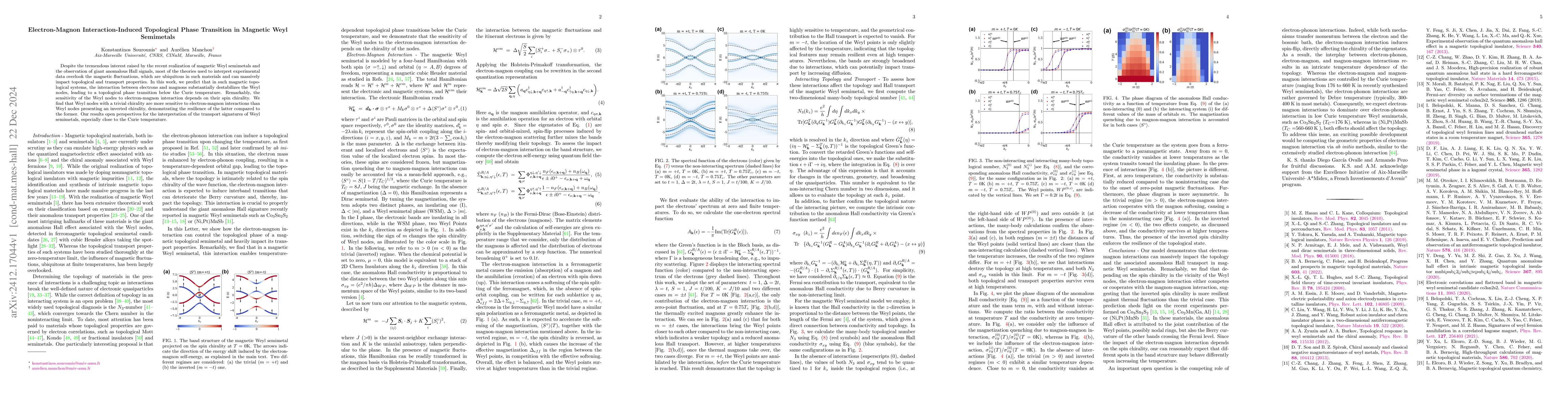 Thumbnail for Electron-Magnon Interaction-Induced Topological Phase Transition in
  Magnetic Weyl Semimetals