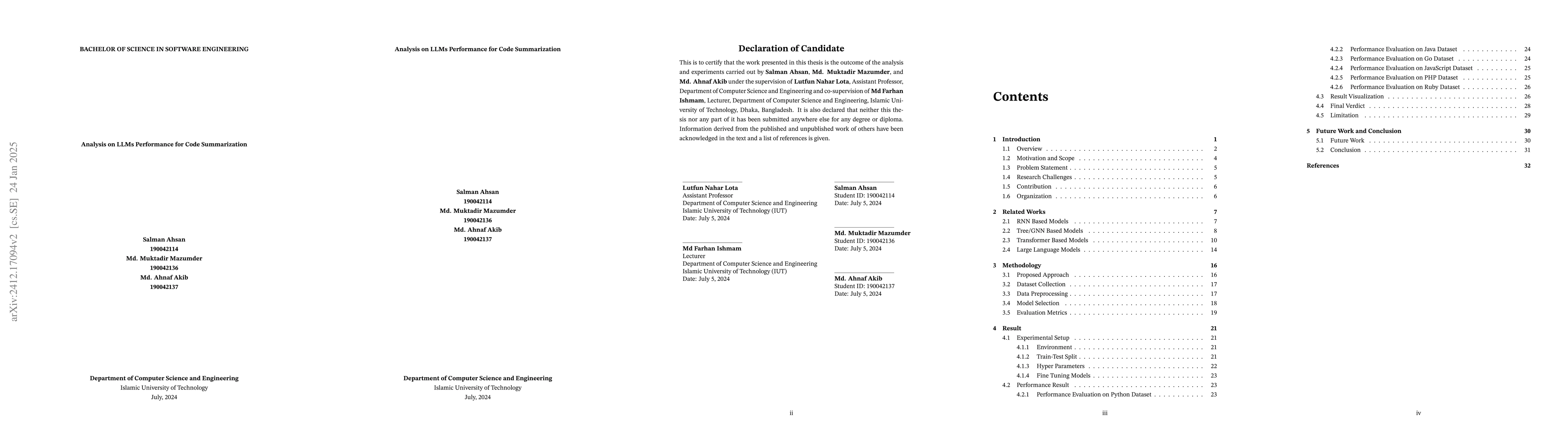 Thumbnail for Analysis on LLMs Performance for Code Summarization