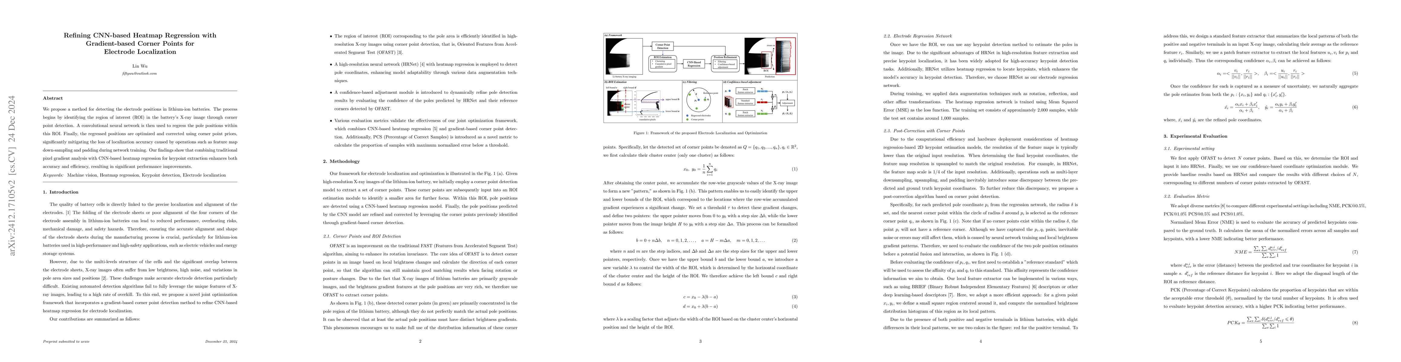 Thumbnail for Refining CNN-based Heatmap Regression with Gradient-based Corner Points
  for Electrode Localization