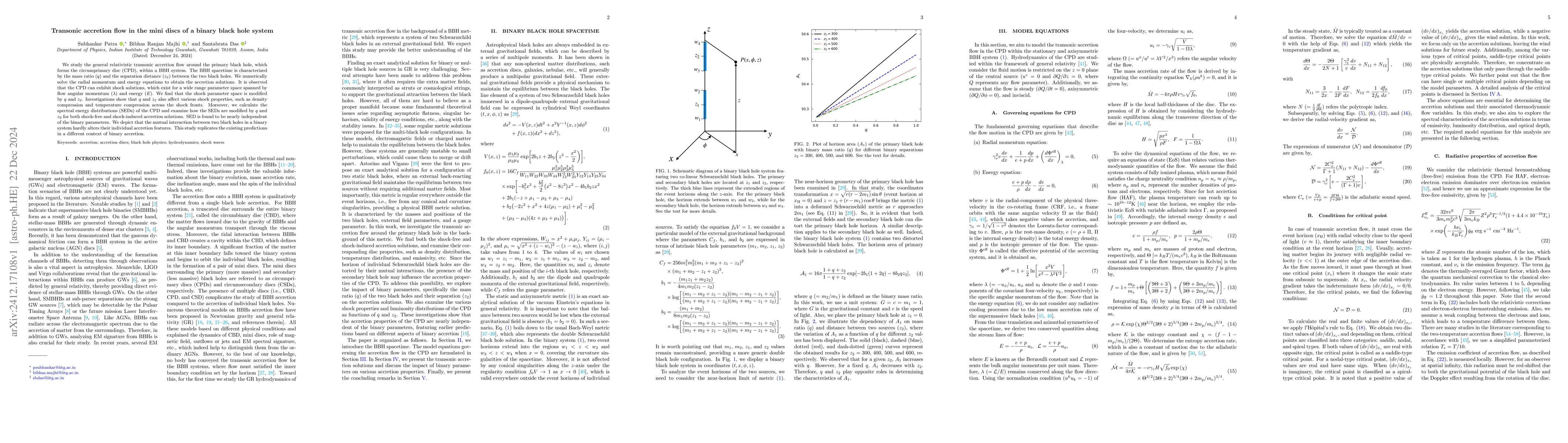 Thumbnail for Transonic accretion flow in the mini discs of a binary black hole system