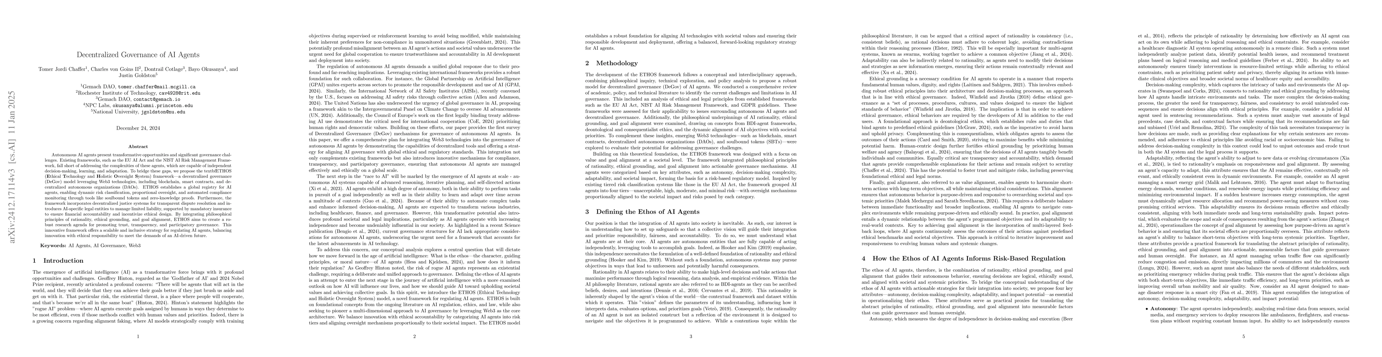 Thumbnail for On the ETHOS of AI Agents: An Ethical Technology and Holistic Oversight
  System