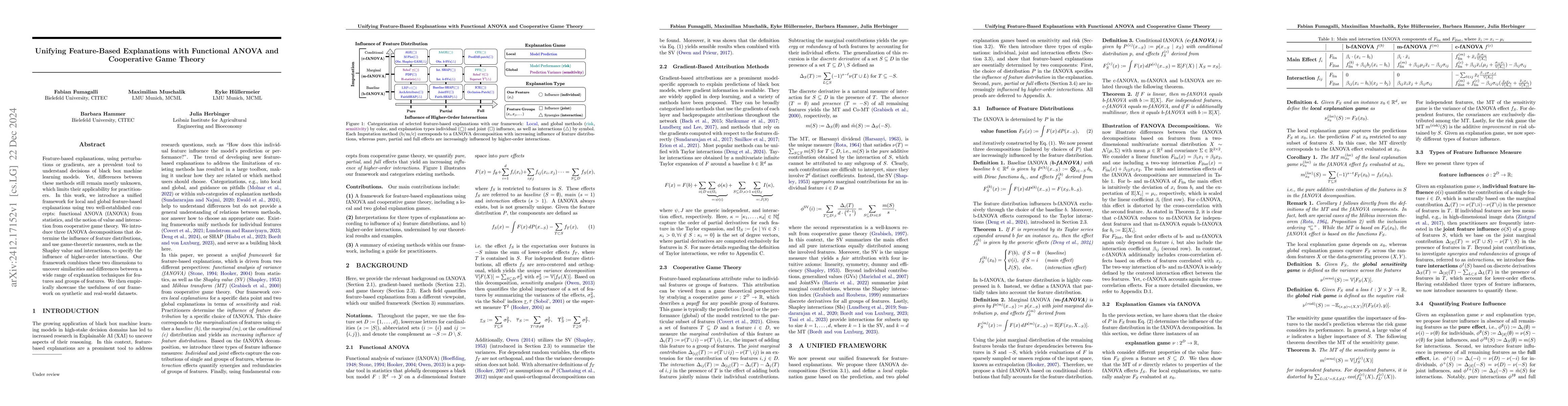 Thumbnail for Unifying Feature-Based Explanations with Functional ANOVA and
  Cooperative Game Theory