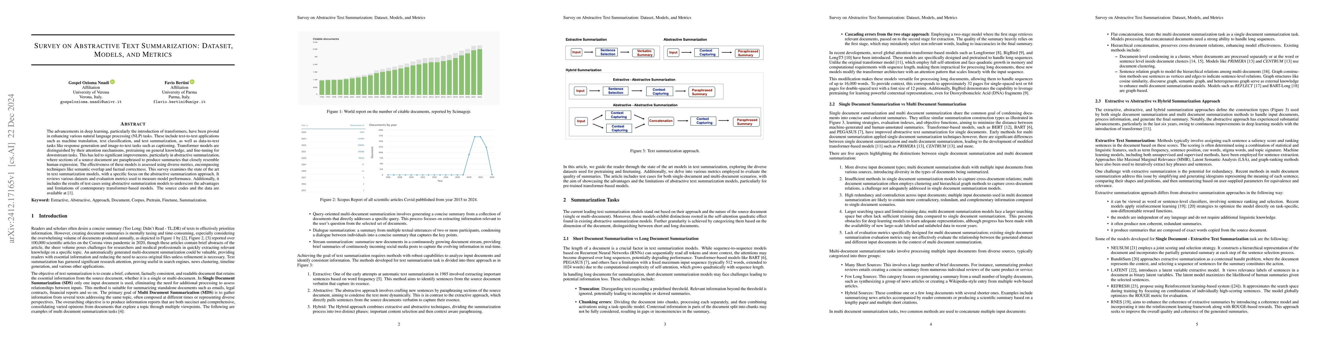 Thumbnail for Survey on Abstractive Text Summarization: Dataset, Models, and Metrics