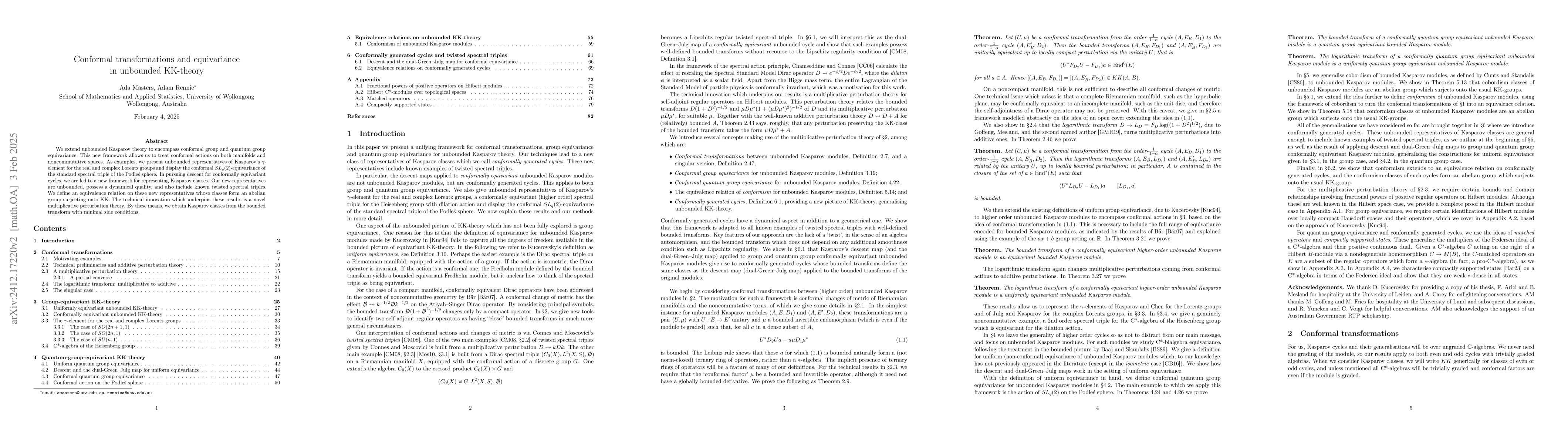 Thumbnail for Conformal transformations and equivariance in unbounded KK-theory