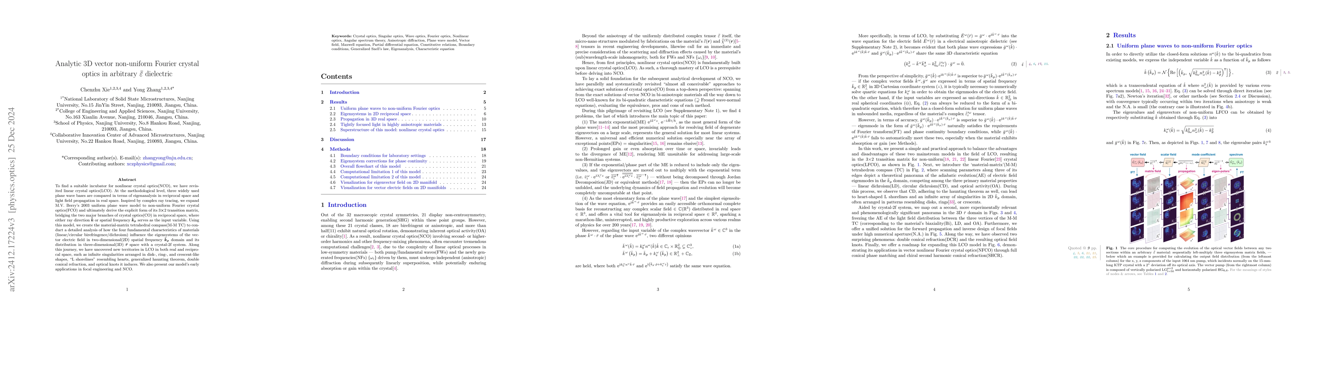 Thumbnail for Analytic 3D vector non-uniform Fourier crystal optics in arbitrary
  $\bar{\bar{\varepsilon}}$ dielectric