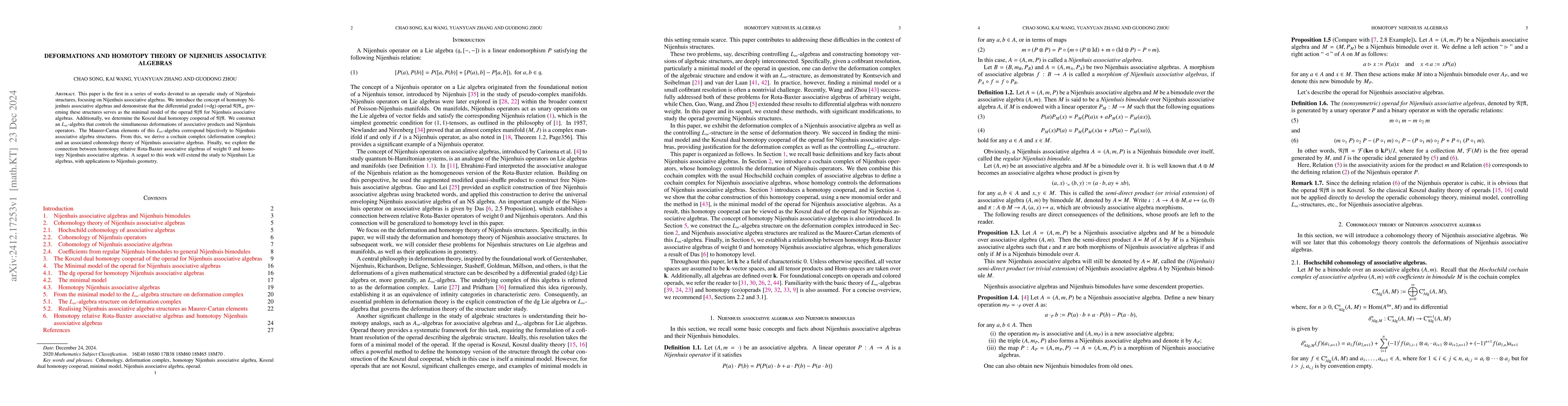 Thumbnail for Deformations and homotopy theory of Nijenhuis associative algebras