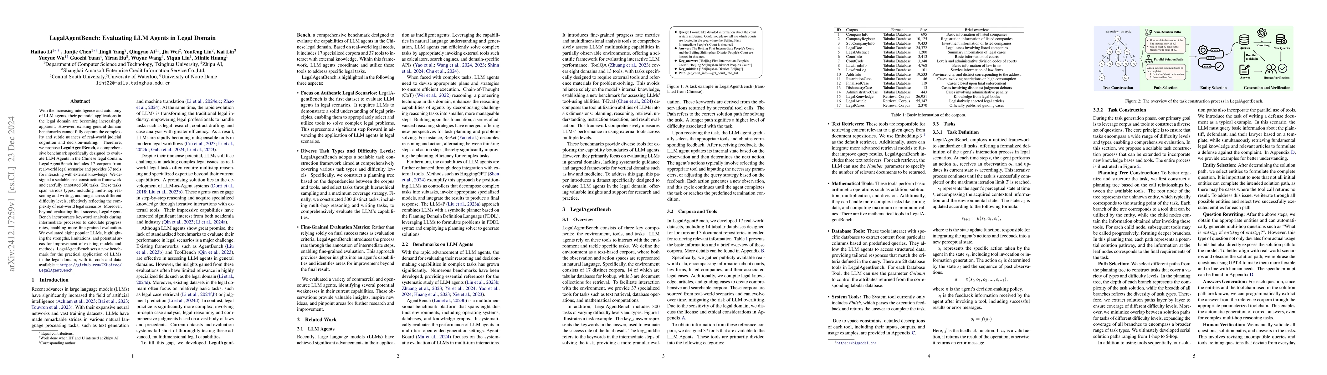 Thumbnail for LegalAgentBench: Evaluating LLM Agents in Legal Domain