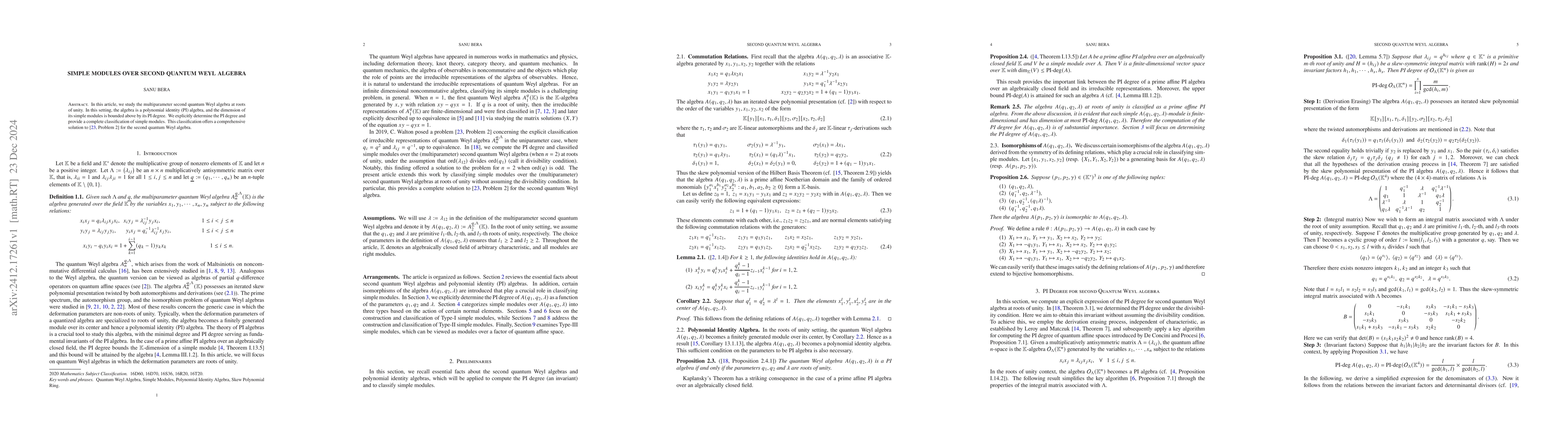 Thumbnail for Simple Modules over Second Quantum Weyl Algebra