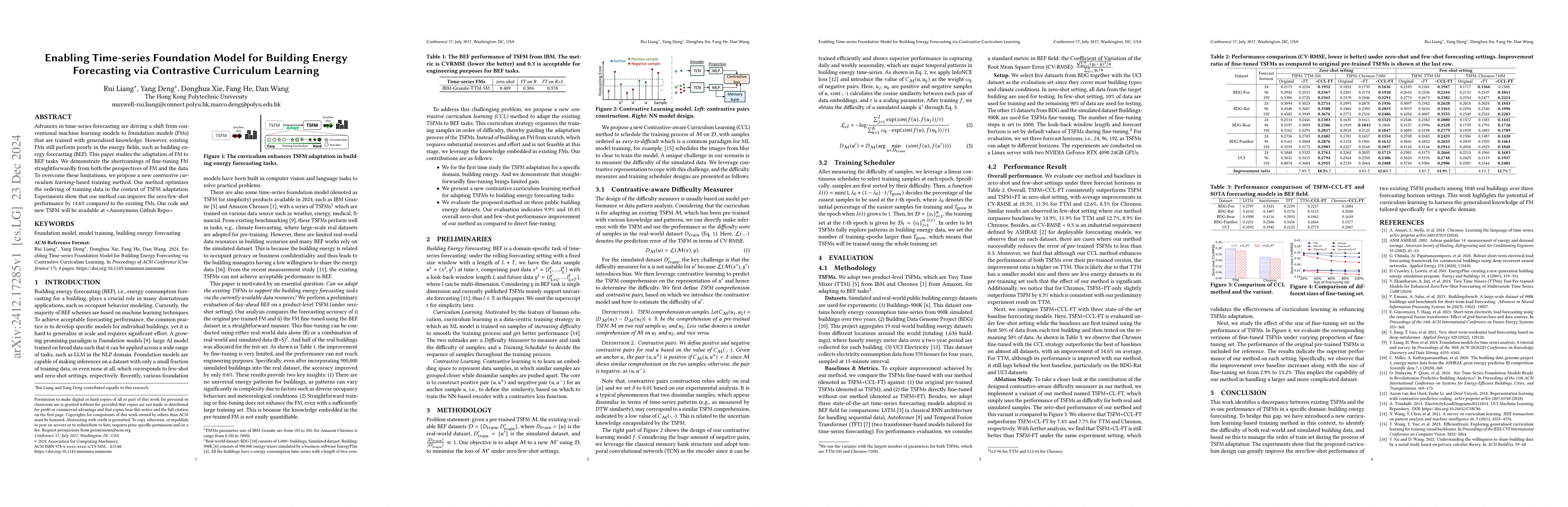 Thumbnail for Enabling Time-series Foundation Model for Building Energy Forecasting
  via Contrastive Curriculum Learning