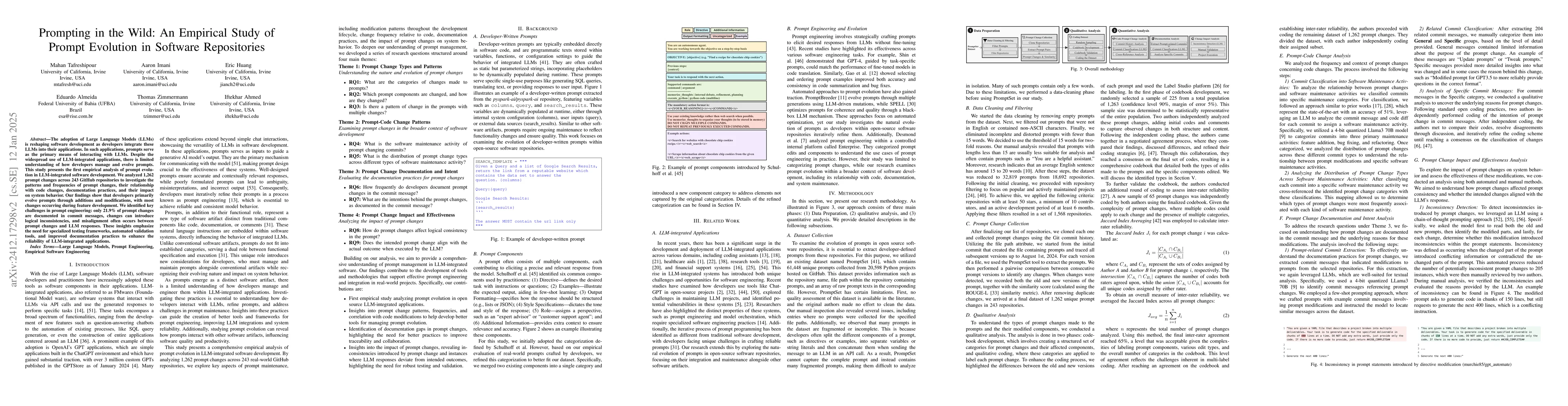 Thumbnail for Prompting in the Wild: An Empirical Study of Prompt Evolution in
  Software Repositories