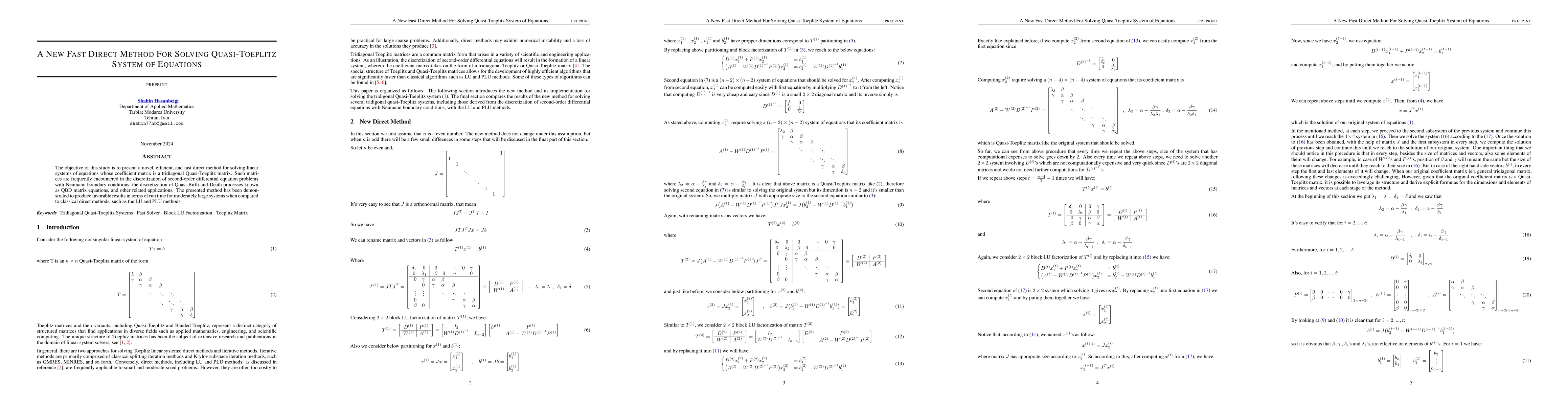 Thumbnail for A New Fast Direct Method For Solving Quasi-Toeplitz System of Equations