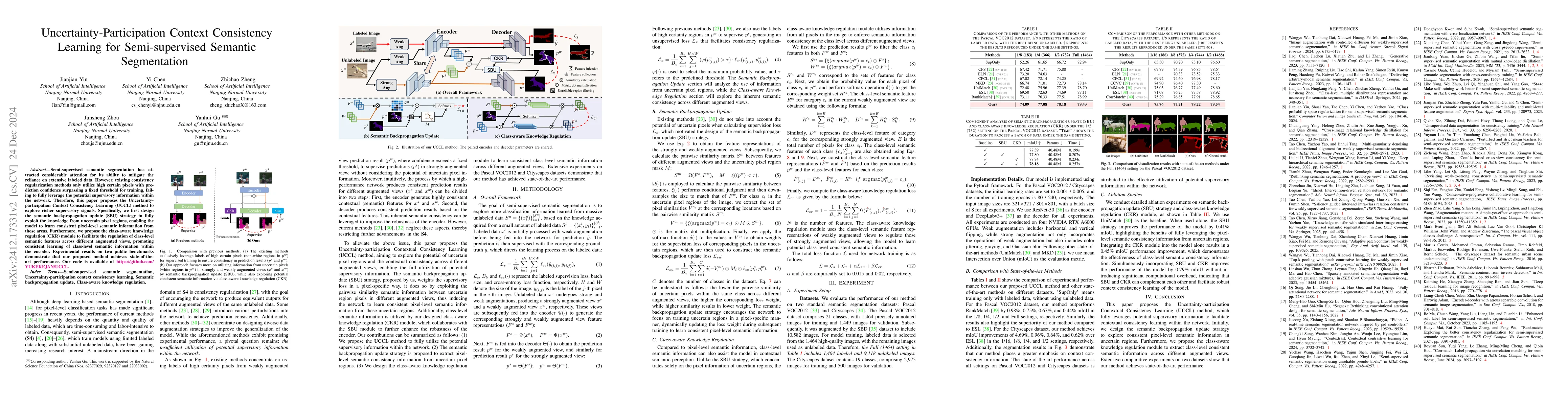 Thumbnail for Uncertainty-Participation Context Consistency Learning for
  Semi-supervised Semantic Segmentation