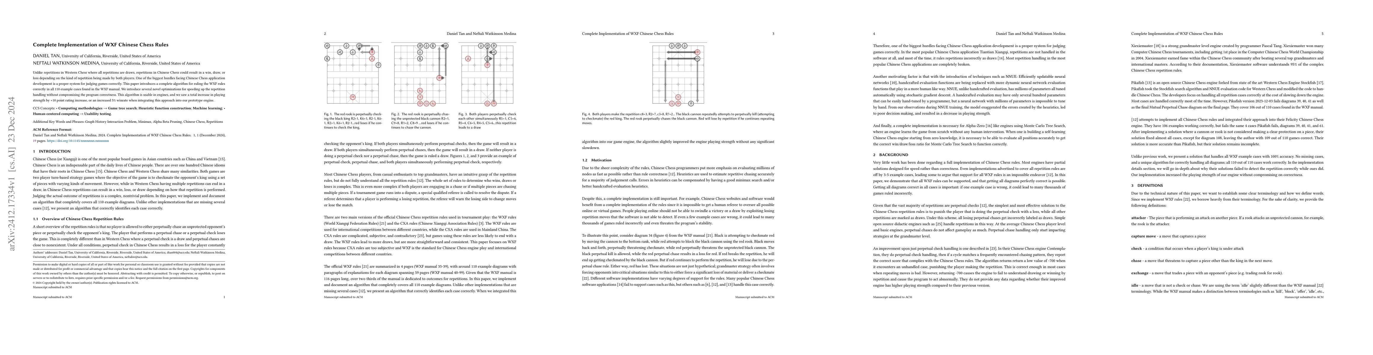 Thumbnail for Complete Implementation of WXF Chinese Chess Rules