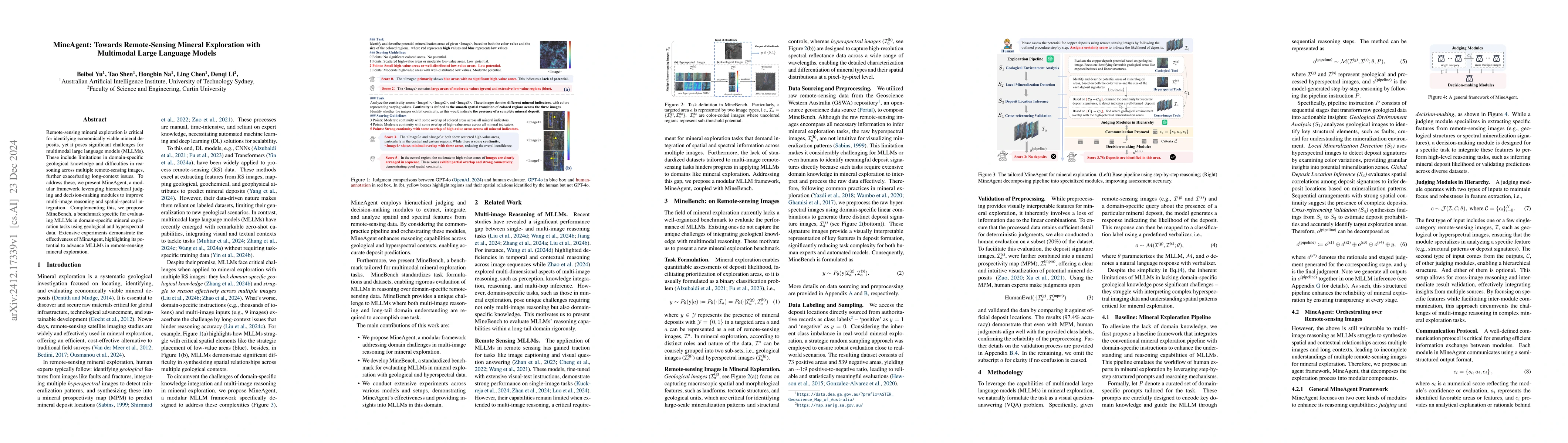 Thumbnail for MineAgent: Towards Remote-Sensing Mineral Exploration with Multimodal
  Large Language Models