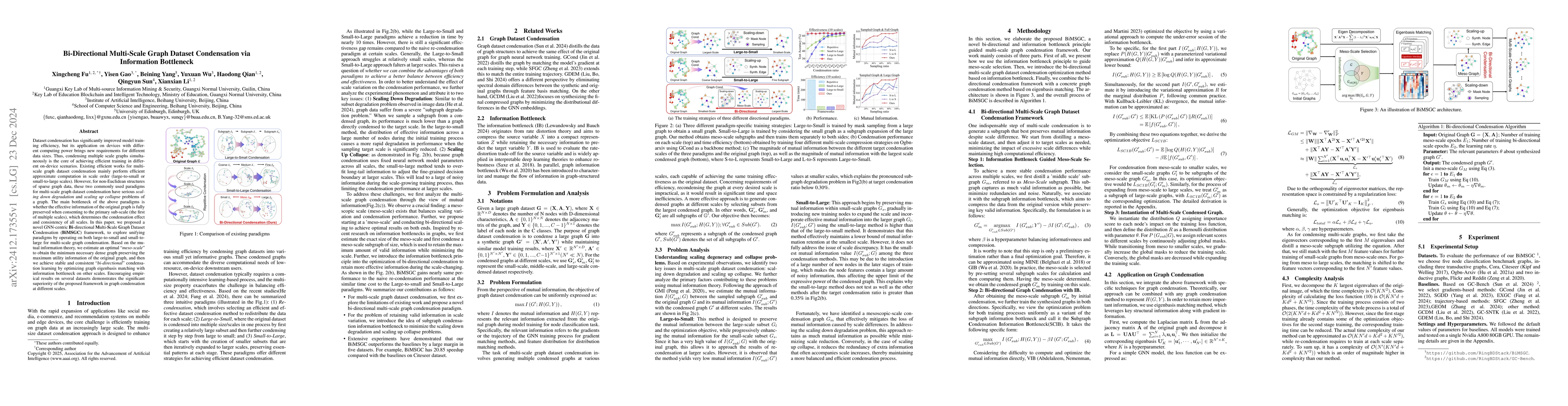 Thumbnail for Bi-Directional Multi-Scale Graph Dataset Condensation via Information
  Bottleneck