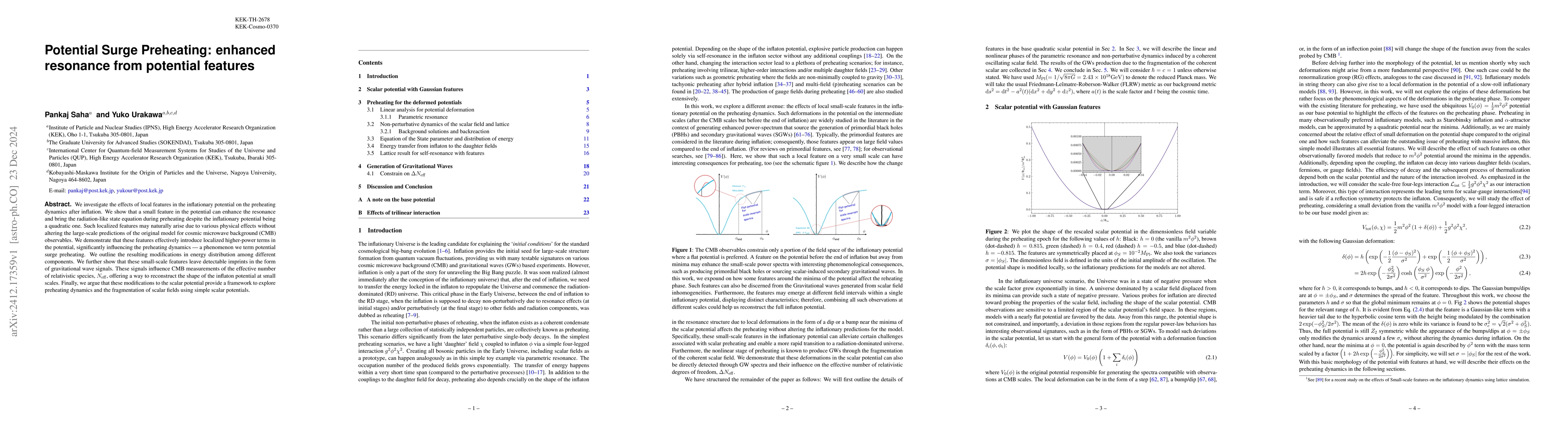Thumbnail for Potential Surge Preheating: enhanced resonance from potential features