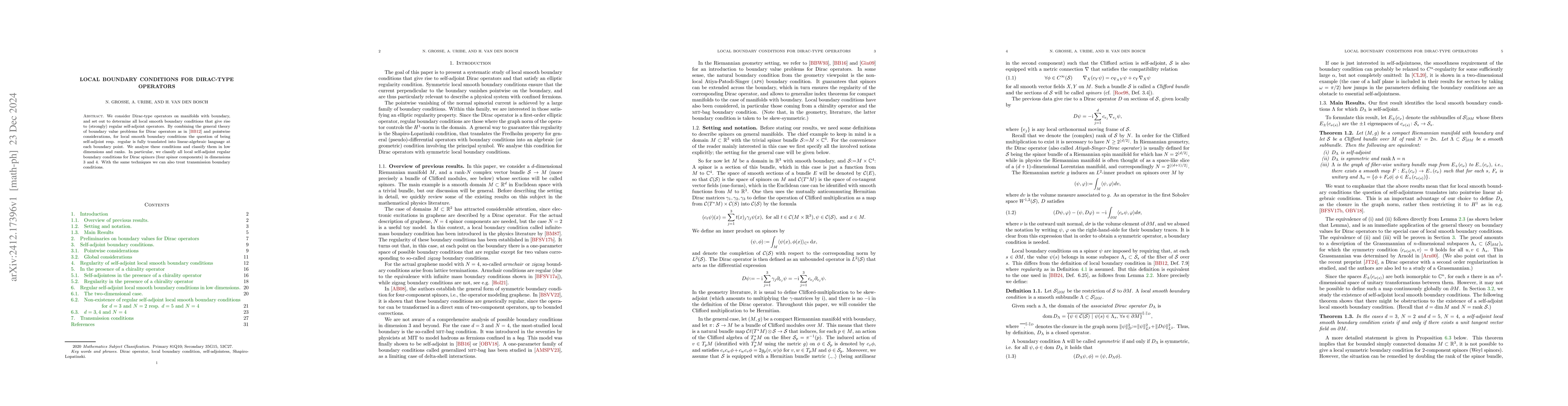 Thumbnail for Local Boundary Conditions for Dirac-type operators