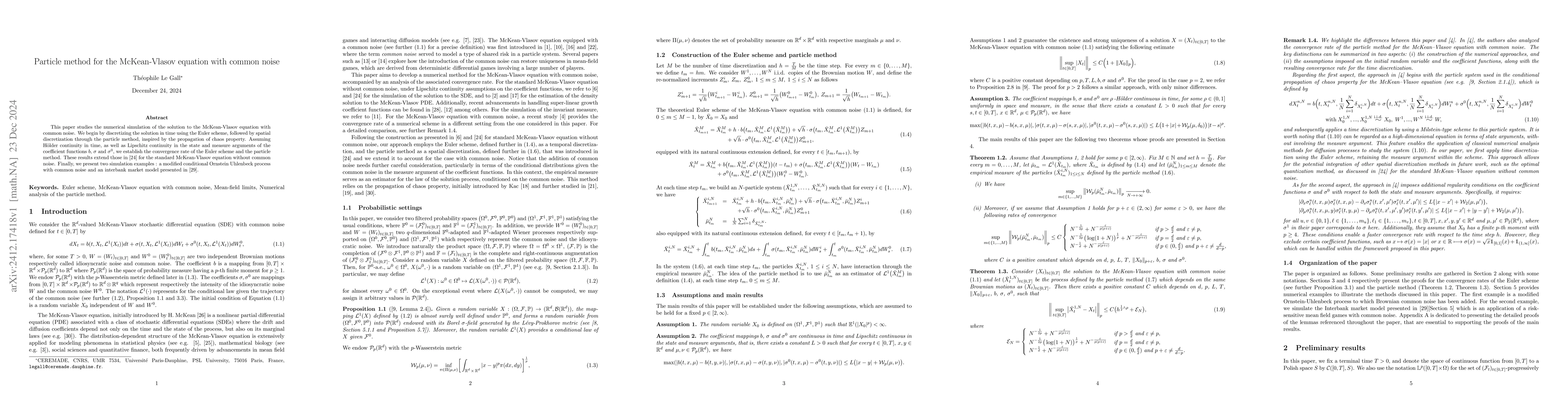 Thumbnail for Particle Method for the McKean-Vlasov equation with common noise
