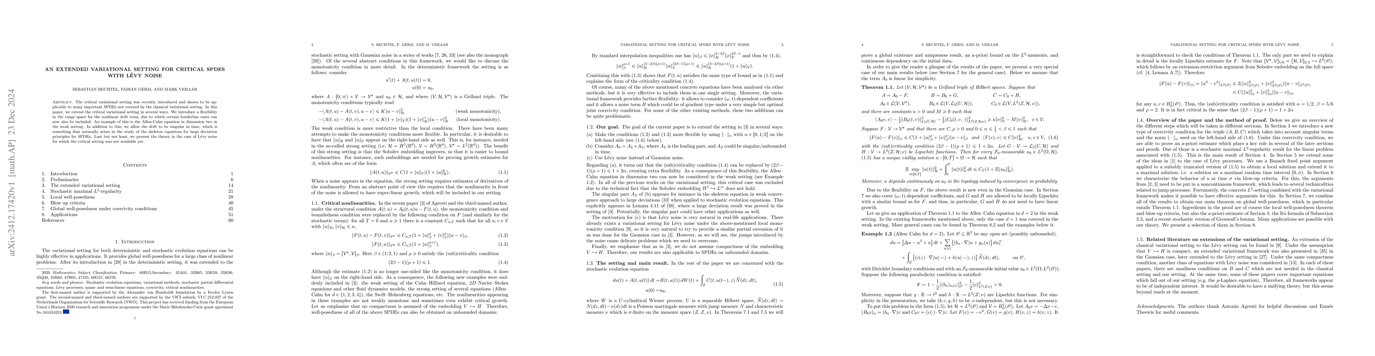 Thumbnail for An extended variational setting for critical SPDEs with L{é}vy noise