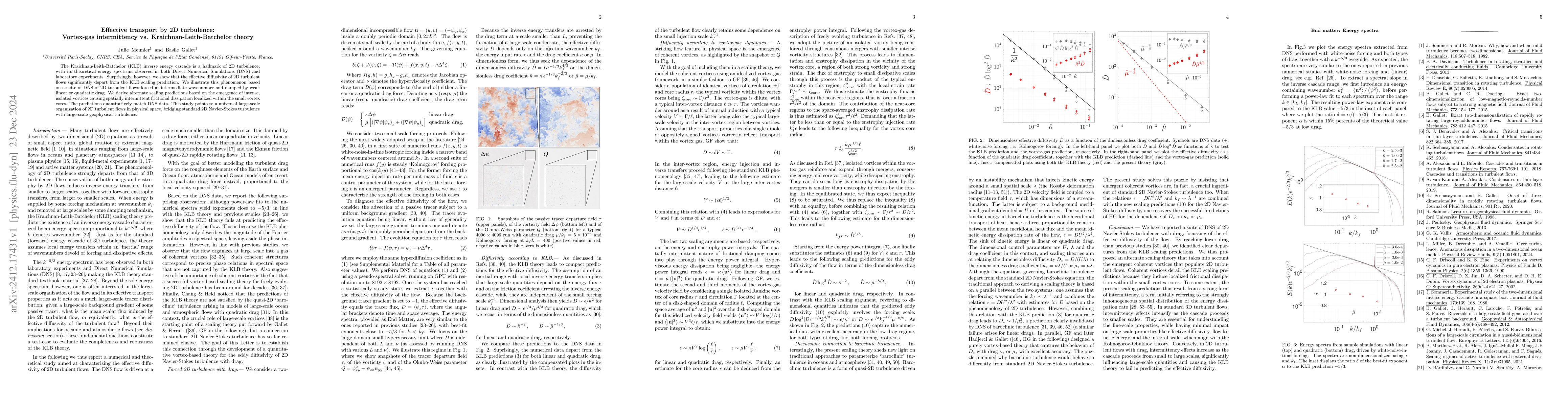 Thumbnail for Effective transport by 2D turbulence: Vortex-gas intermittency vs.
  Kraichnan-Leith-Batchelor theory