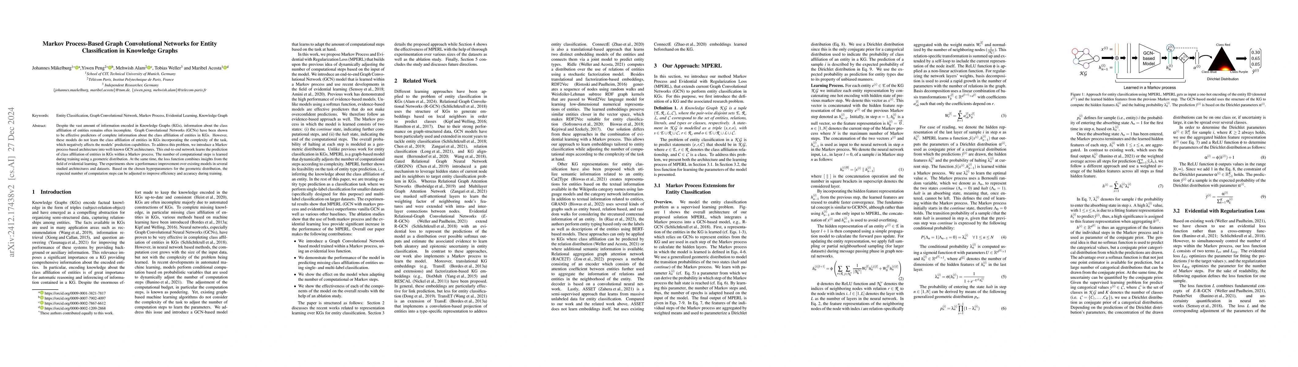 Thumbnail for Markov Process-Based Graph Convolutional Networks for Entity
  Classification in Knowledge Graphs