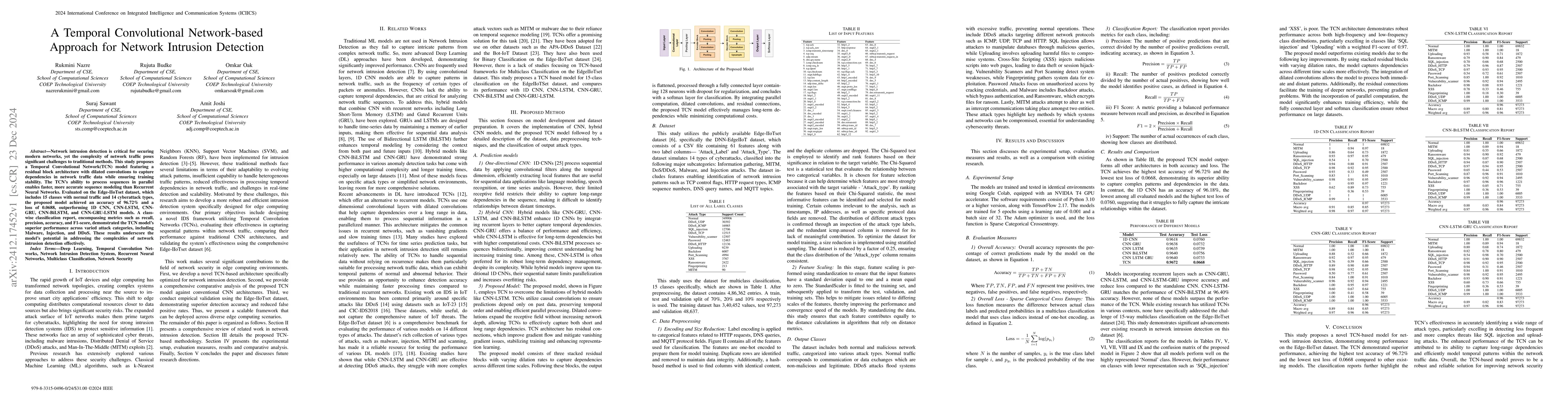 Thumbnail for A Temporal Convolutional Network-based Approach for Network Intrusion
  Detection