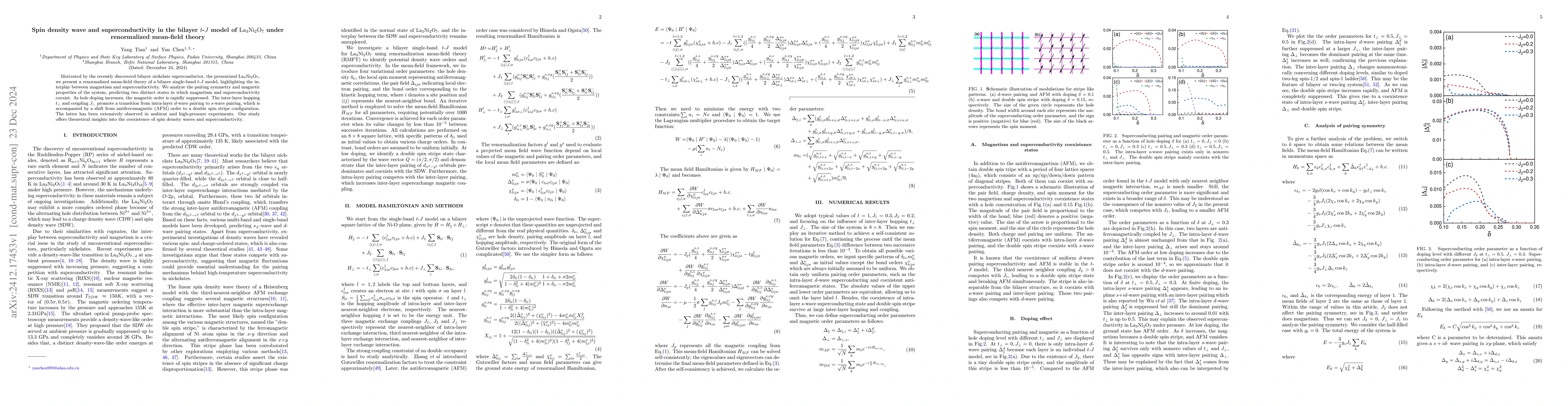 Thumbnail for Spin density wave and superconductivity in the bilayer $t$-$J$ model of
  $\rm{La}_{3}Ni_{2}O_{7}$ under renormalized mean-field theory
