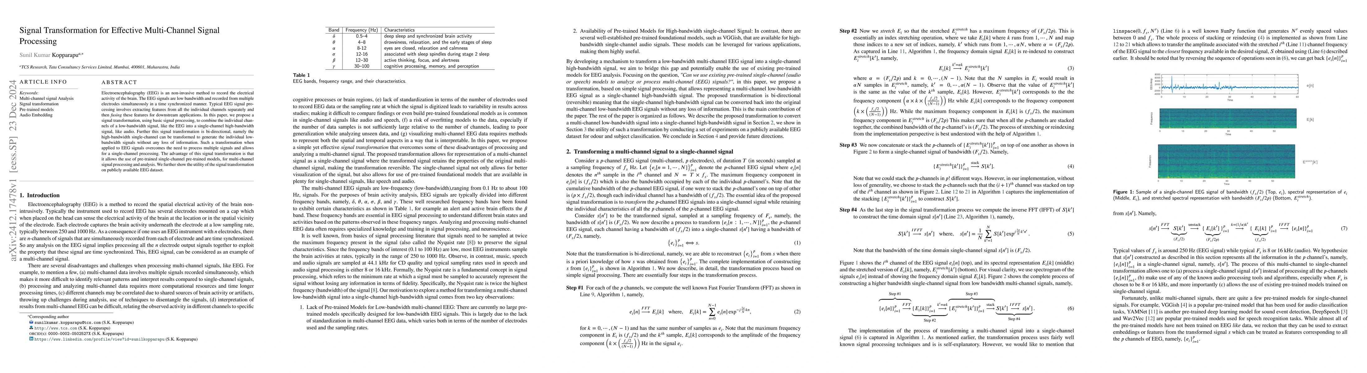 Thumbnail for Signal Transformation for Effective Multi-Channel Signal Processing
