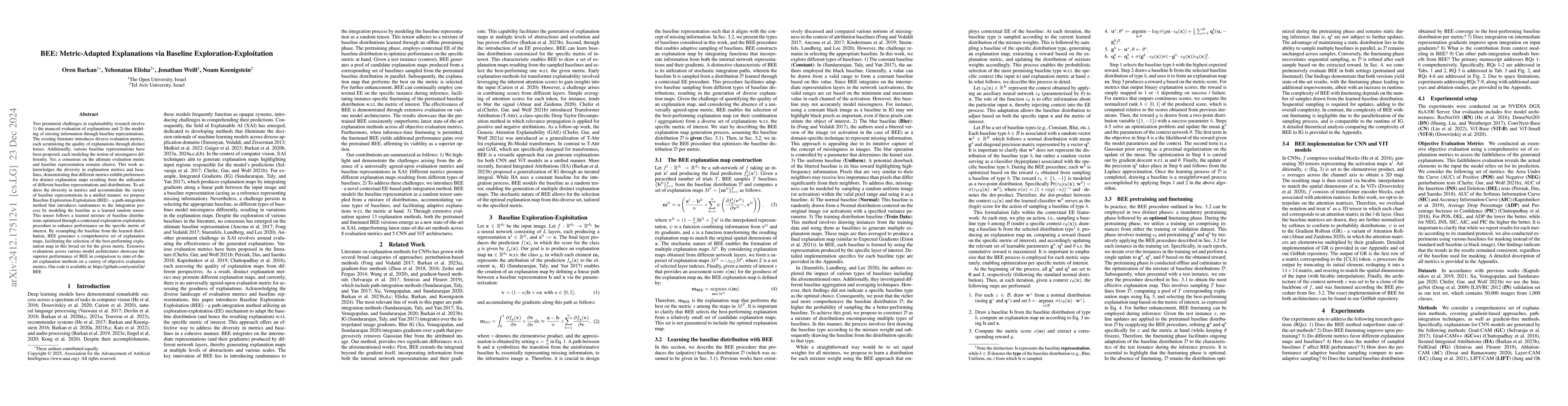 Thumbnail for BEE: Metric-Adapted Explanations via Baseline Exploration-Exploitation