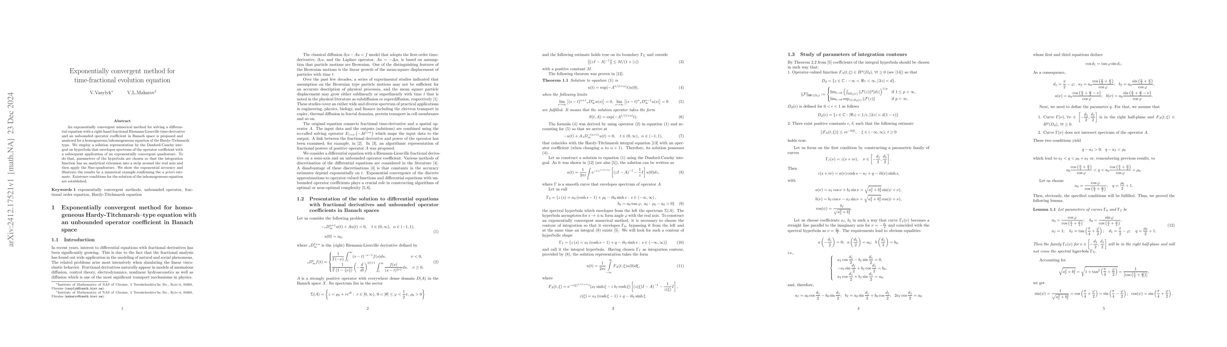Thumbnail for Exponentially convergent method for time-fractional evolution equation