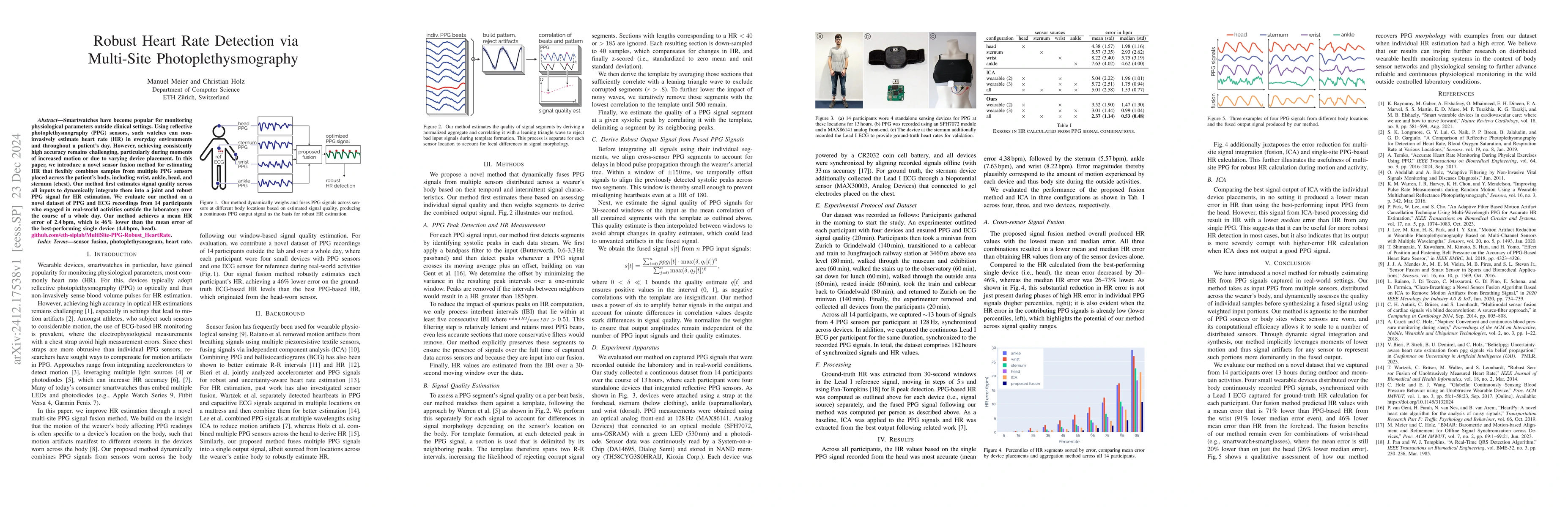Thumbnail for Robust Heart Rate Detection via Multi-Site Photoplethysmography