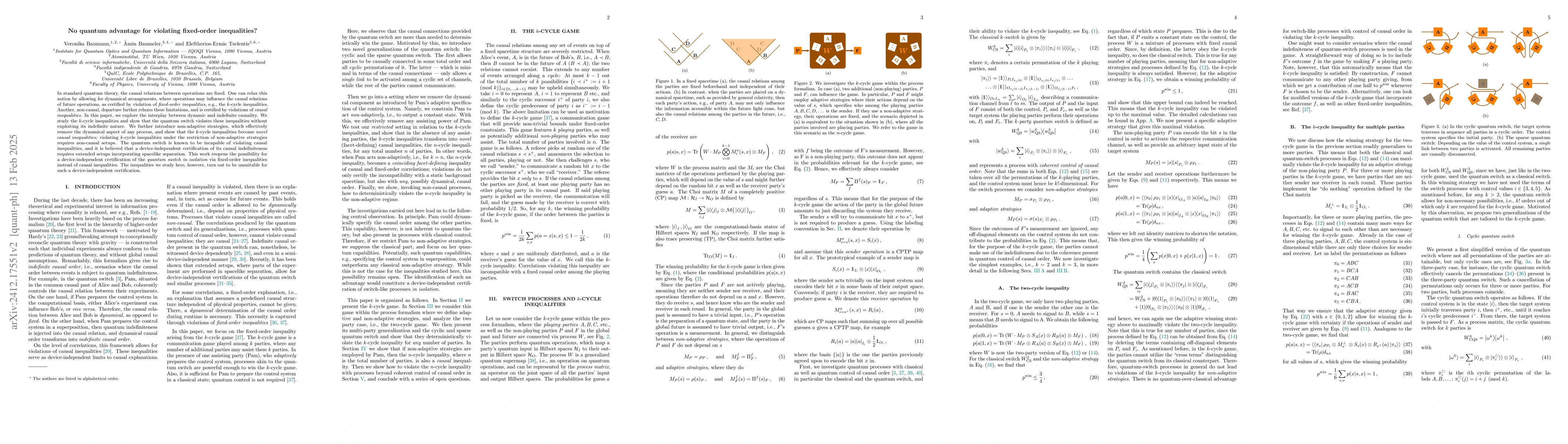 Thumbnail for No quantum advantage for violating fixed-order inequalities?