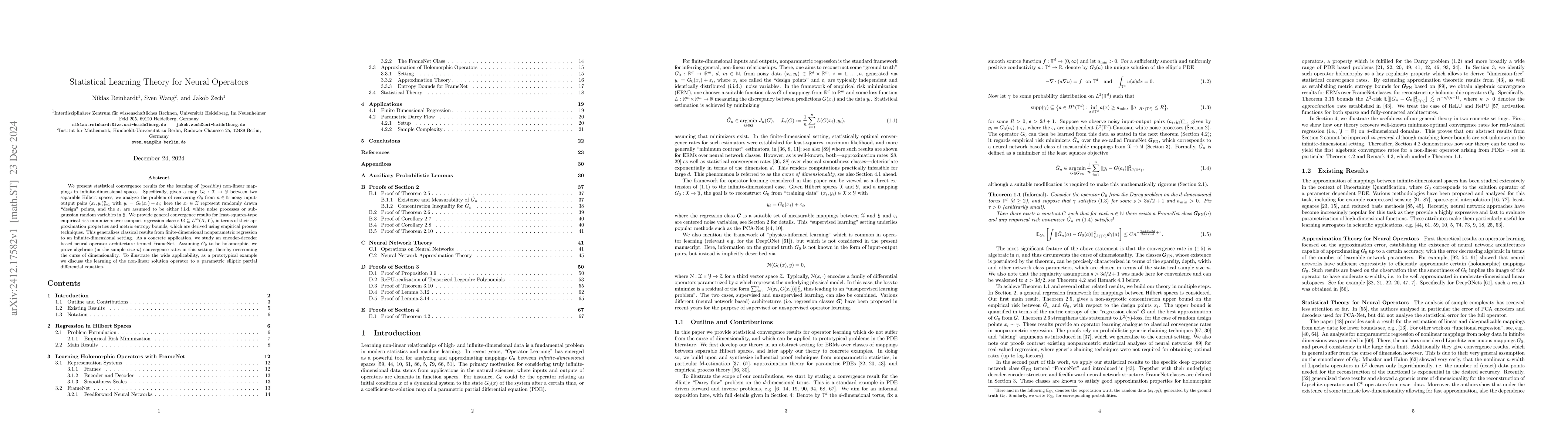 Thumbnail for Statistical Learning Theory for Neural Operators
