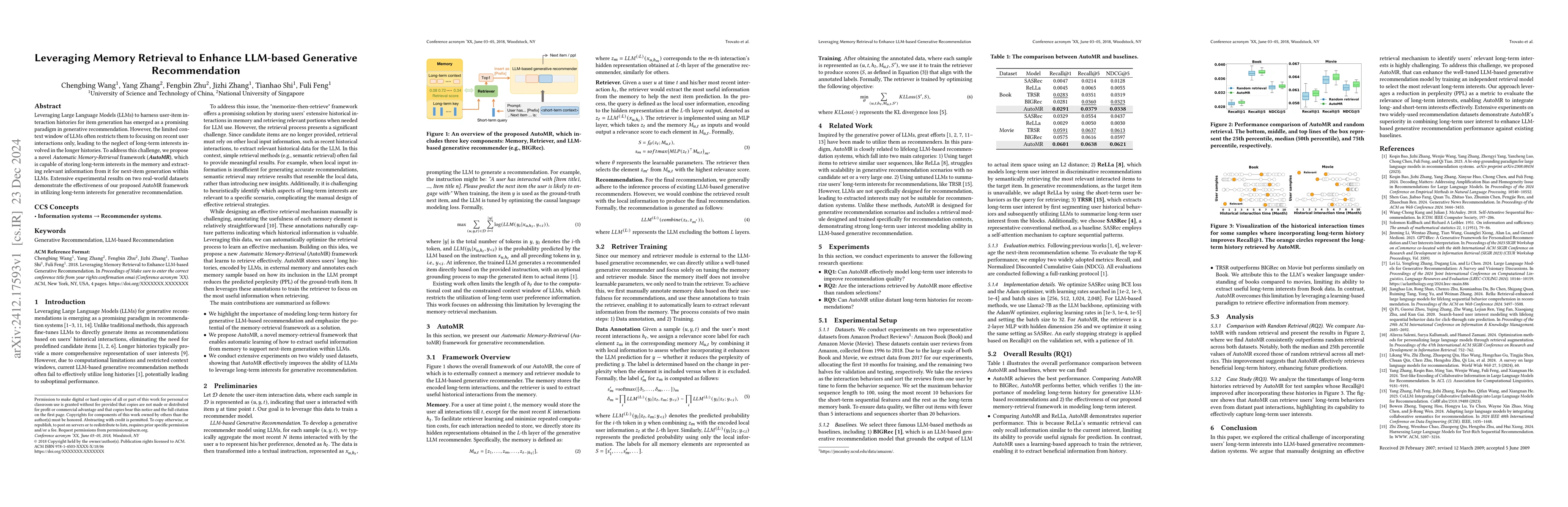 Thumbnail for Leveraging Memory Retrieval to Enhance LLM-based Generative
  Recommendation